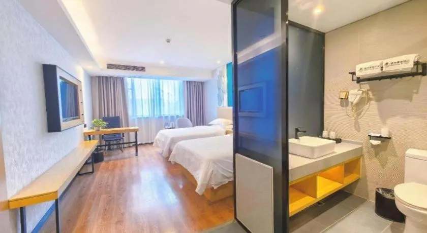 Bed in GreenTree Inn Ganzhou Gan County Bus Station