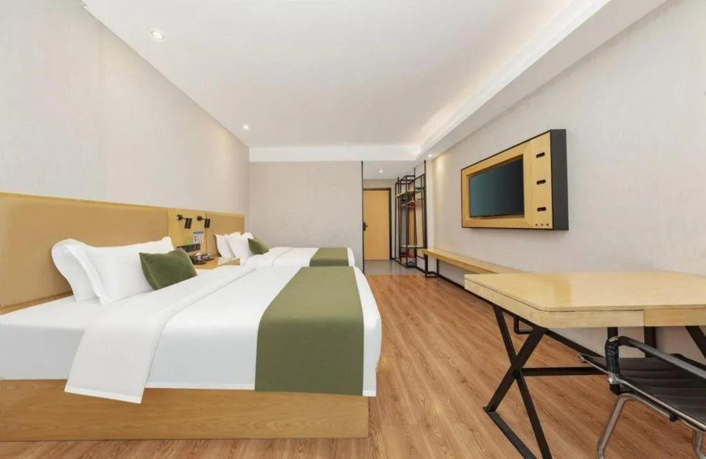 Bed in GreenTree Inn Ganzhou Gan County Bus Station