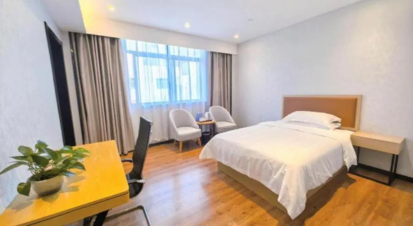 Bed in GreenTree Inn Ganzhou Gan County Bus Station