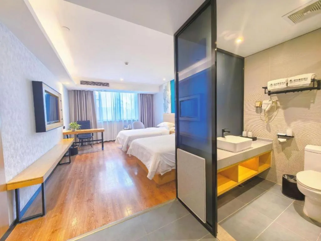 Bed in GreenTree Inn Ganzhou Gan County Bus Station