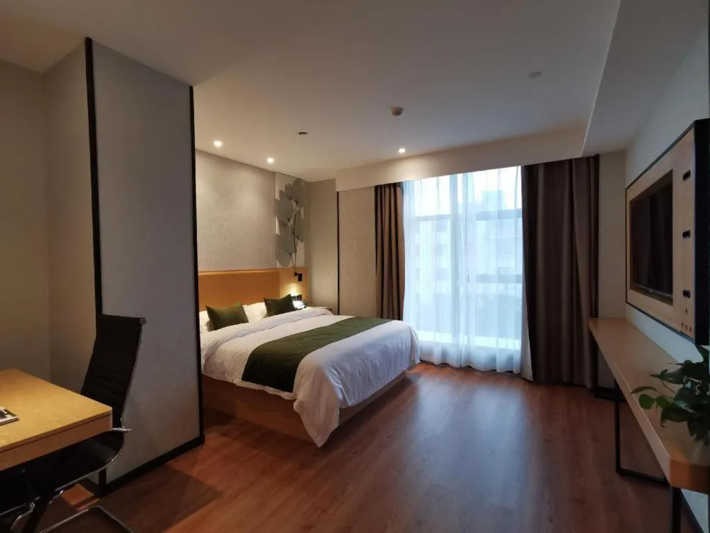 Bed in GreenTree Inn Ganzhou Gan County Bus Station