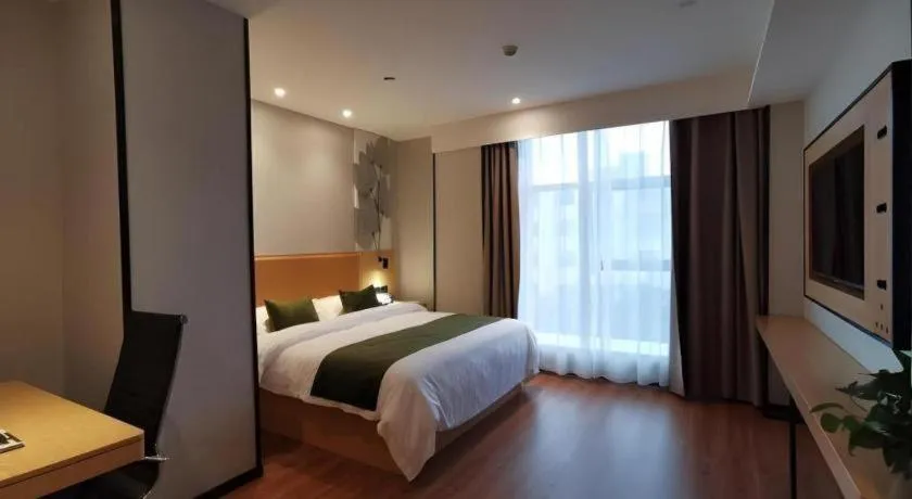 Bed in GreenTree Inn Ganzhou Gan County Bus Station