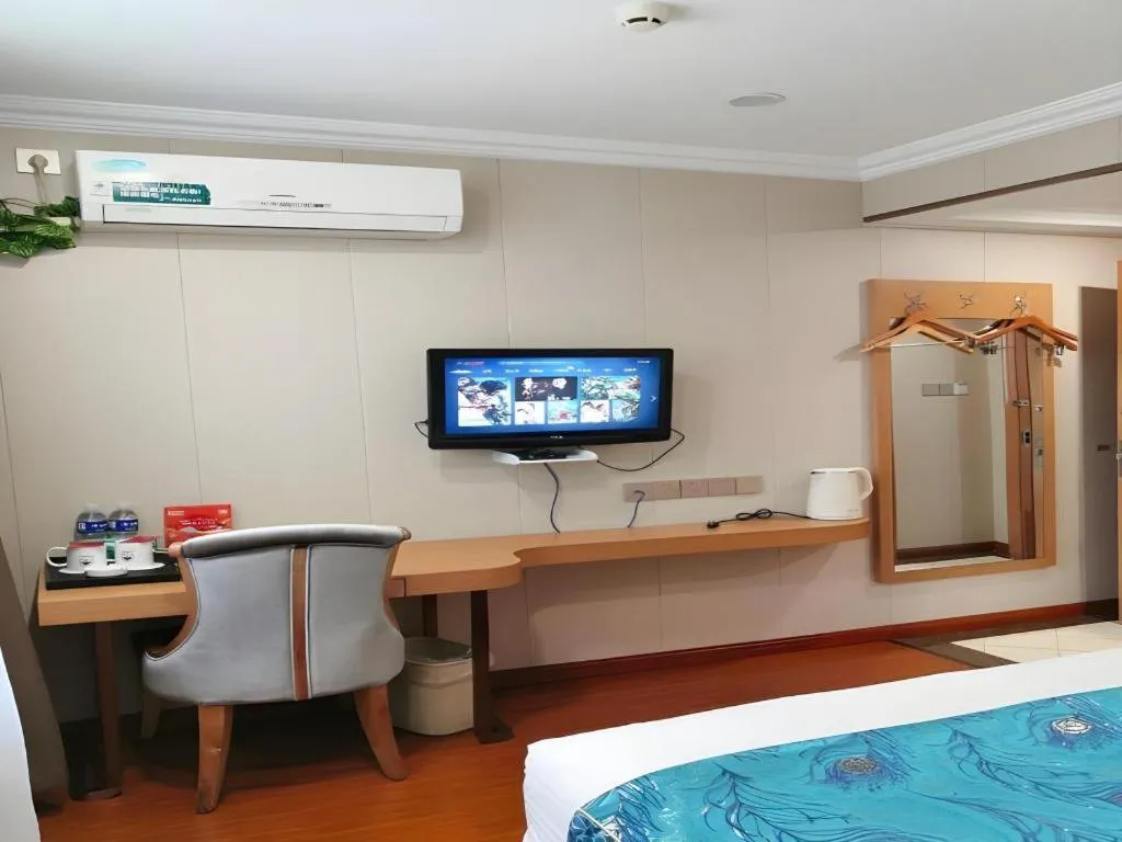 Bed in GreenTree Inn Wuxi Xinwu District Meicun Town Taibo Avenue