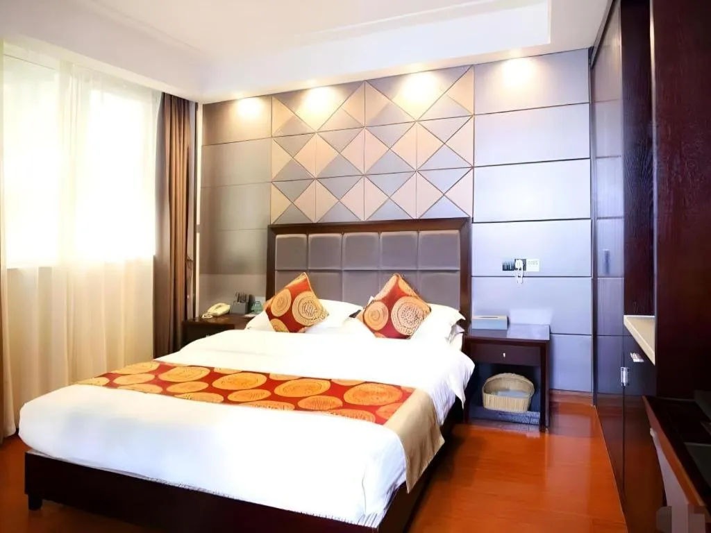 Bed in GreenTree Inn Wuxi Xinwu District Meicun Town Taibo Avenue