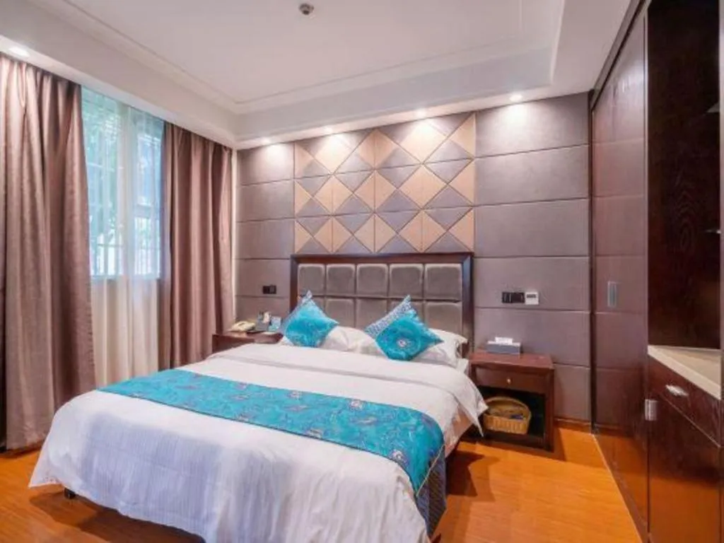 Bed in GreenTree Inn Wuxi Xinwu District Meicun Town Taibo Avenue