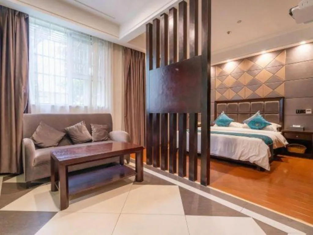 Bed in GreenTree Inn Wuxi Xinwu District Meicun Town Taibo Avenue