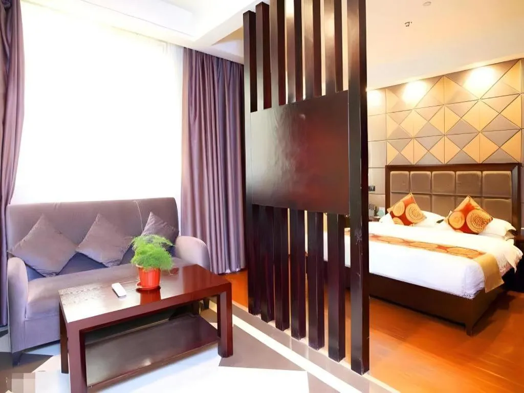 Bed in GreenTree Inn Wuxi Xinwu District Meicun Town Taibo Avenue