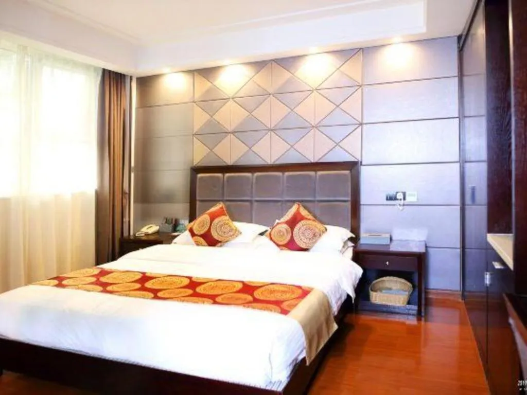 Bed in GreenTree Inn Wuxi Xinwu District Meicun Town Taibo Avenue