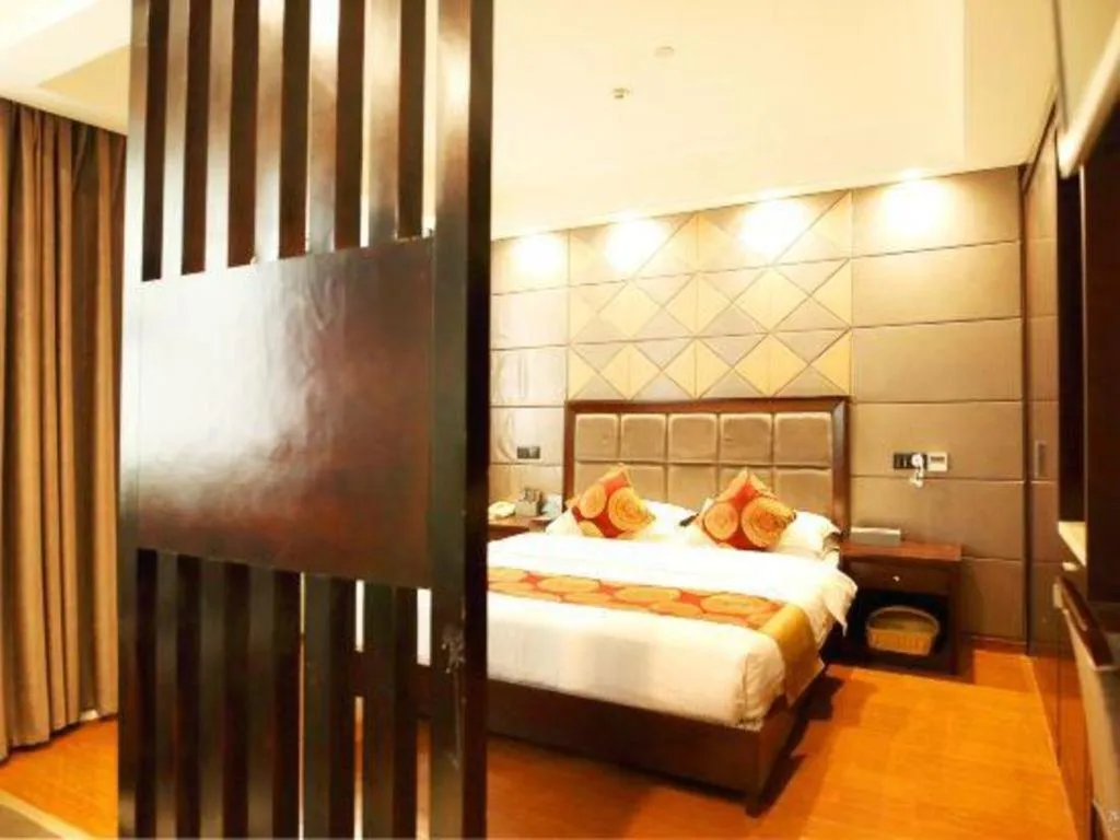 Bed in GreenTree Inn Wuxi Xinwu District Meicun Town Taibo Avenue
