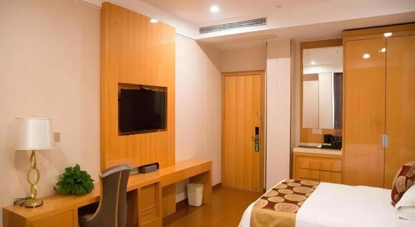Bed in GreenTree Inn Wuxi Xinwu District Meicun Town Taibo Avenue