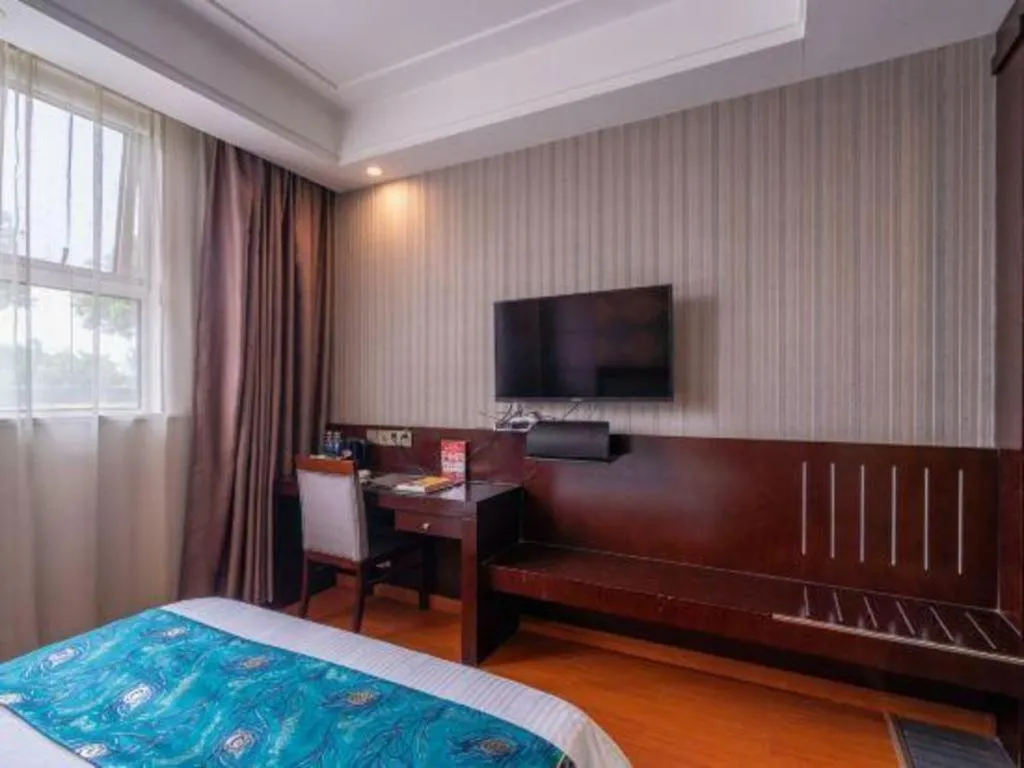 Bed in GreenTree Inn Wuxi Xinwu District Meicun Town Taibo Avenue