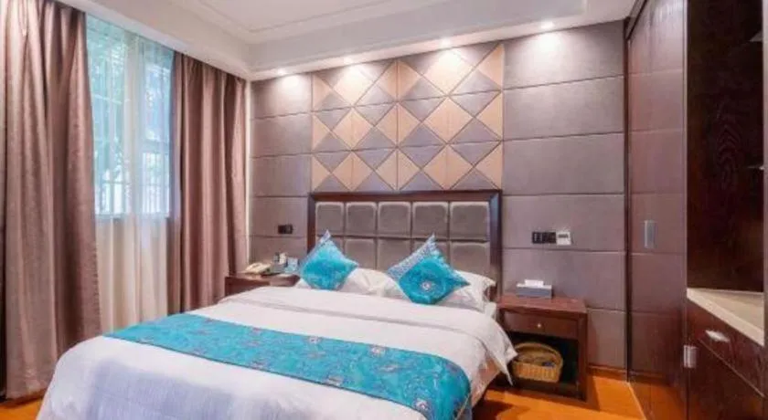 Bed in GreenTree Inn Wuxi Xinwu District Meicun Town Taibo Avenue