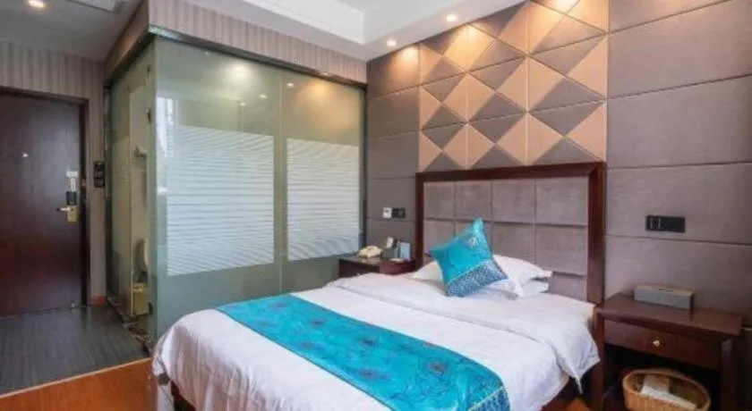Bed in GreenTree Inn Wuxi Xinwu District Meicun Town Taibo Avenue