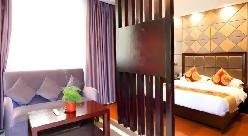 Bed in GreenTree Inn Wuxi Xinwu District Meicun Town Taibo Avenue