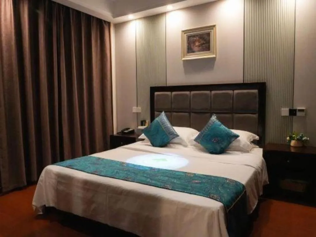 Bed in GreenTree Inn Wuxi Xinwu District Meicun Town Taibo Avenue