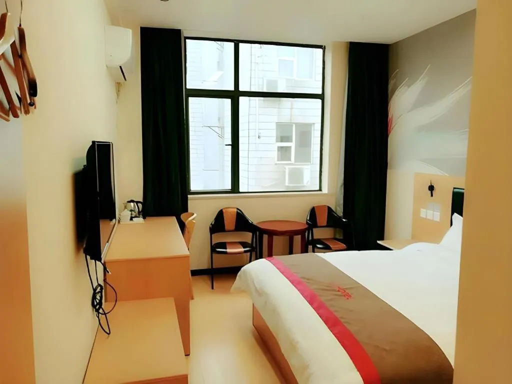 Bed in Thank Hotel Jiangxi Jiujiang Lianxi District Railway Station Square