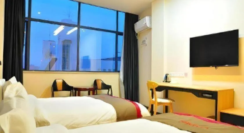 Bed in Thank Hotel Jiangxi Jiujiang Lianxi District Railway Station Square