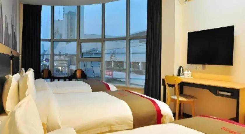 Bed in Thank Hotel Jiangxi Jiujiang Lianxi District Railway Station Square