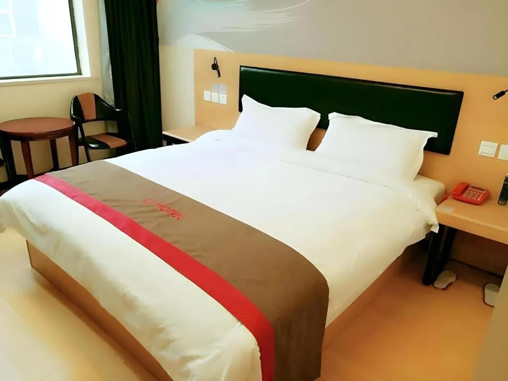 Bed in Thank Hotel Jiangxi Jiujiang Lianxi District Railway Station Square