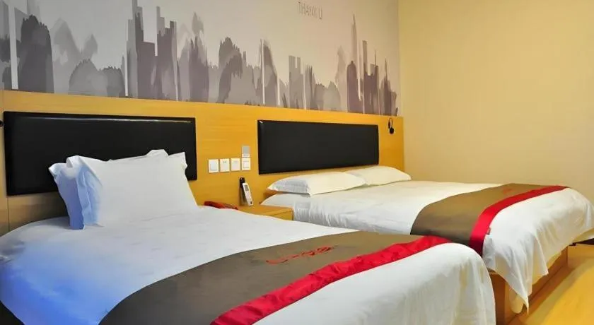 Bed in Thank Hotel Jiangxi Jiujiang Lianxi District Railway Station Square