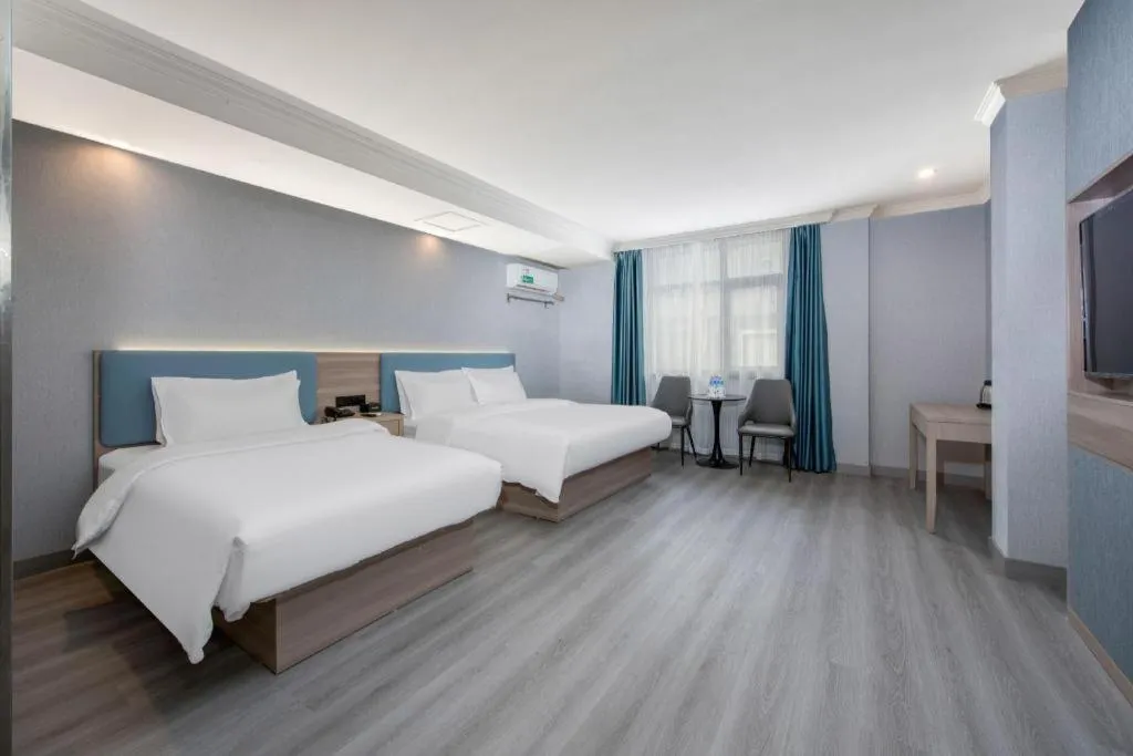 Bed in GreenTree Inn Hotel - Nantong Hongming Plaza