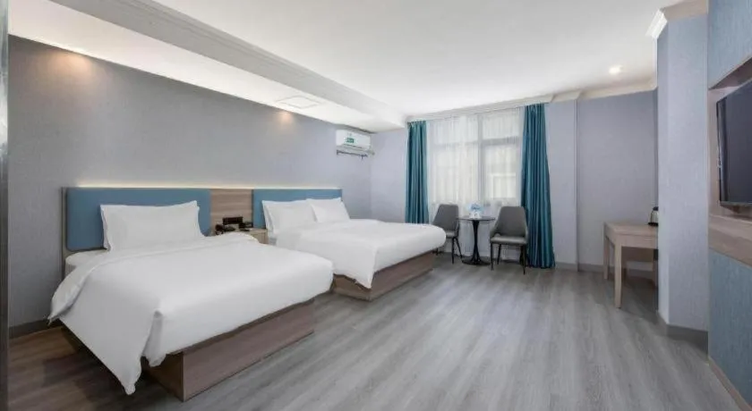 Bed in GreenTree Inn Hotel - Nantong Hongming Plaza