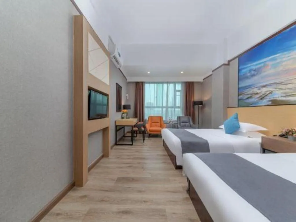 Bed in GreenTree Inn Zhongshan Nanlang Metro Station Branch