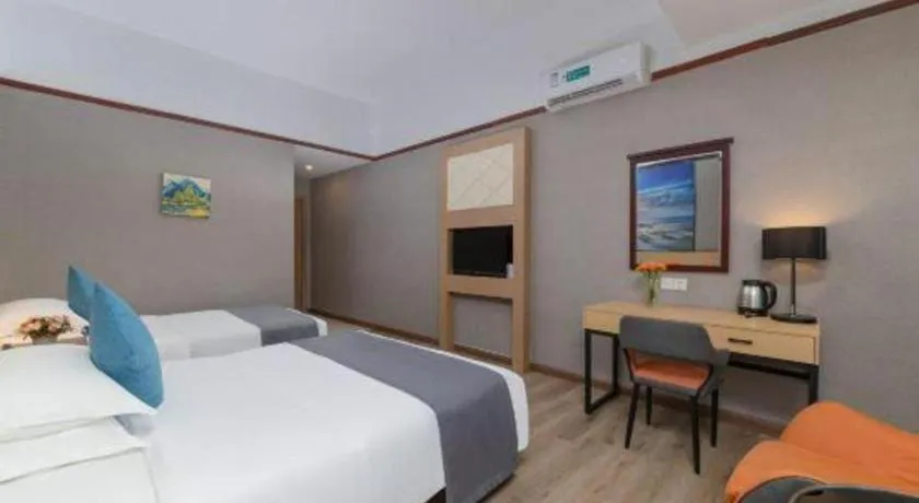 Bed in GreenTree Inn Zhongshan Nanlang Metro Station Branch