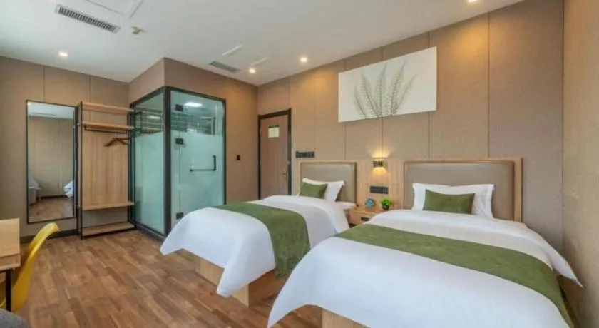 Bed in GreenTree Inn Jining Jianshe Road Hotel
