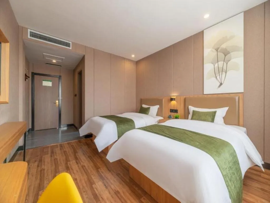 Bed in GreenTree Inn Jining Jianshe Road Hotel