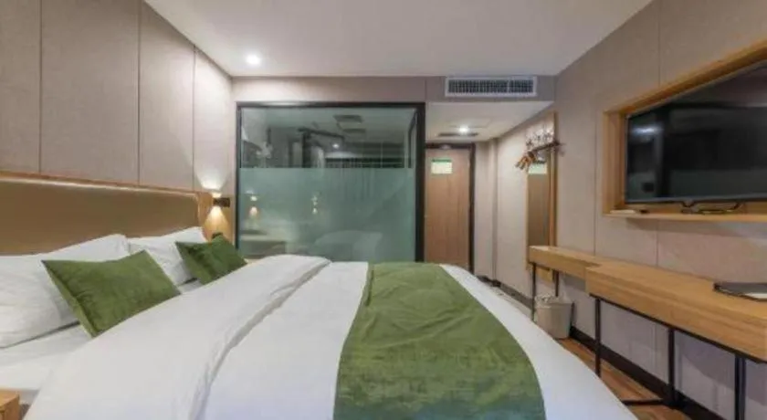 Bed in GreenTree Inn Jining Jianshe Road Hotel
