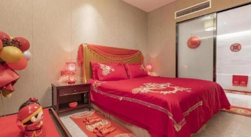 Bed in Shijiazhuang International Building Hotel