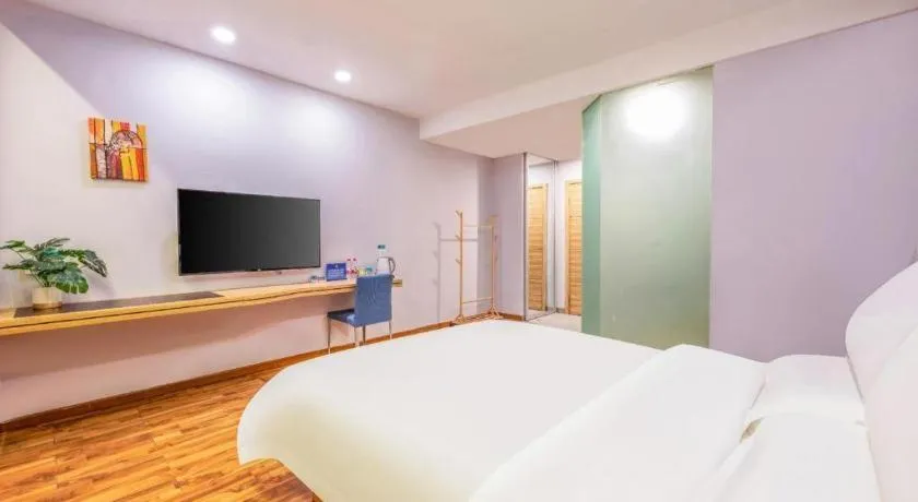 Bed in Shanshui Trend Hotel Beijing International Airport Branch