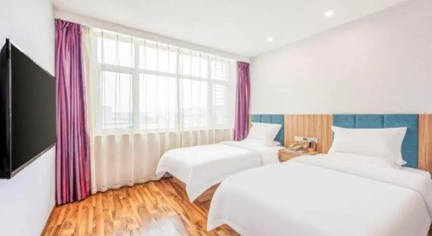 Bed in Shanshui Trend Hotel Beijing International Airport Branch