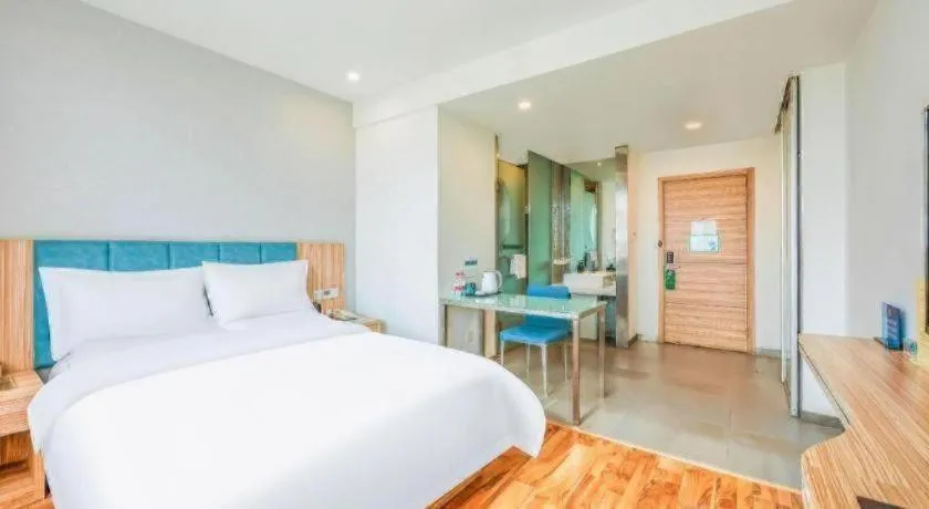 Bed in Shanshui Trend Hotel Beijing International Airport Branch