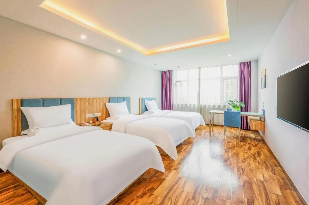 Bed in Shanshui Trend Hotel Beijing International Airport Branch