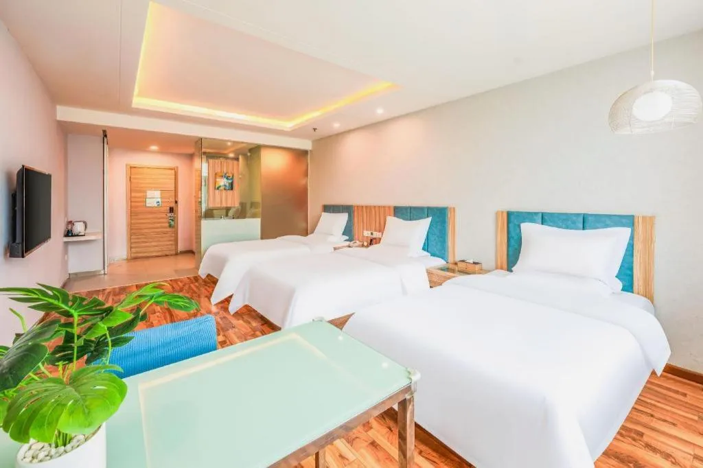 Bed in Shanshui Trend Hotel Beijing International Airport Branch