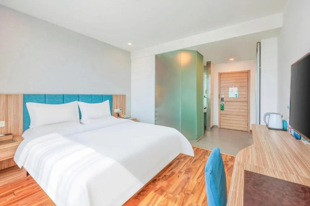 Bed in Shanshui Trend Hotel Beijing International Airport Branch