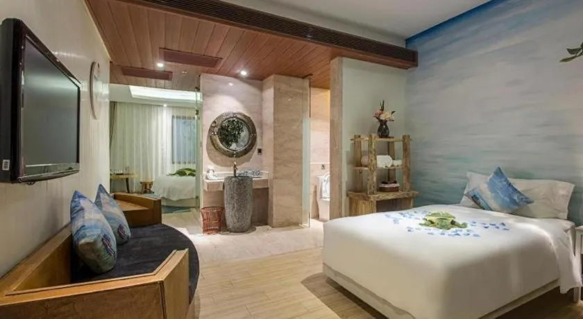Bed in Huangma Holiday Nanhai Museum Hotel