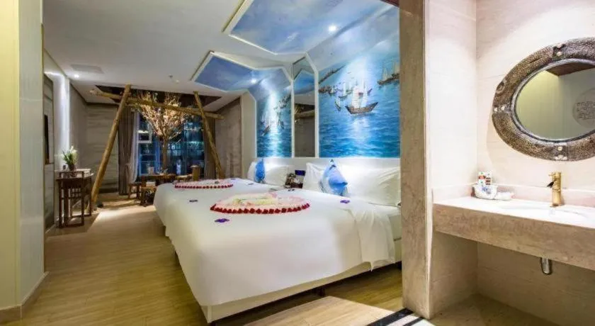 Bed in Huangma Holiday Nanhai Museum Hotel