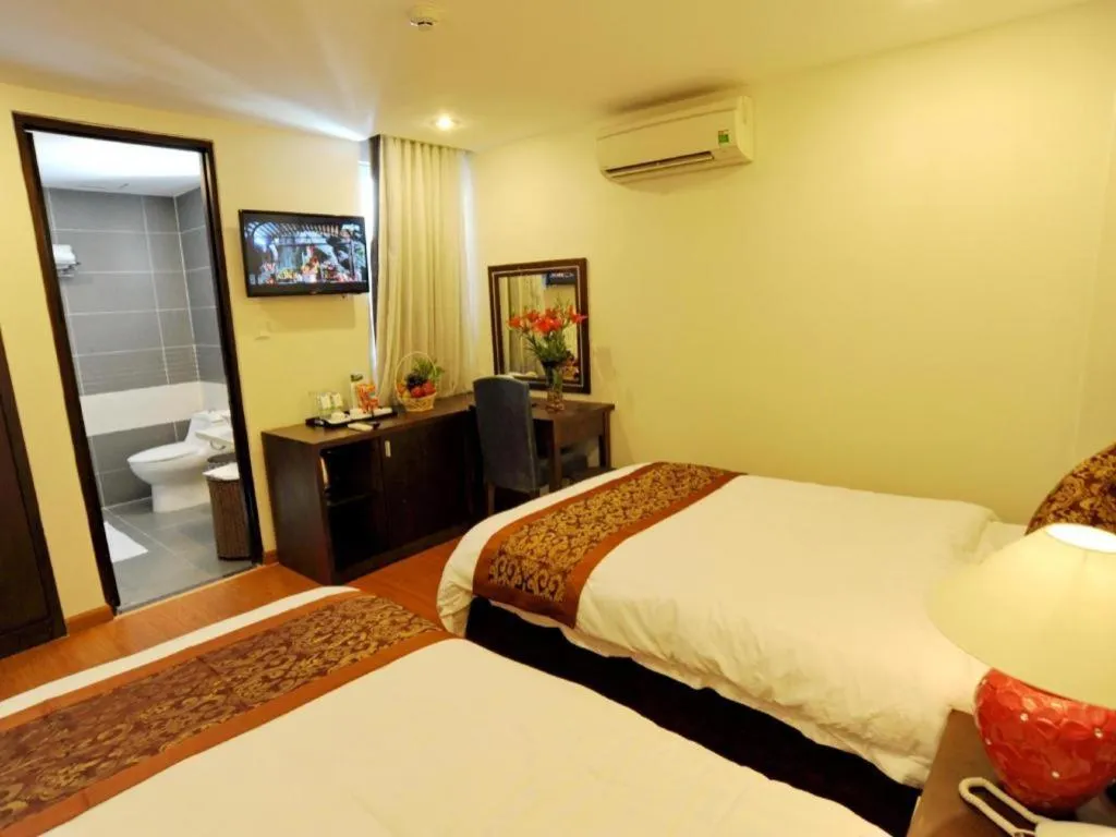 Bed in Hanoi Golden Hotel