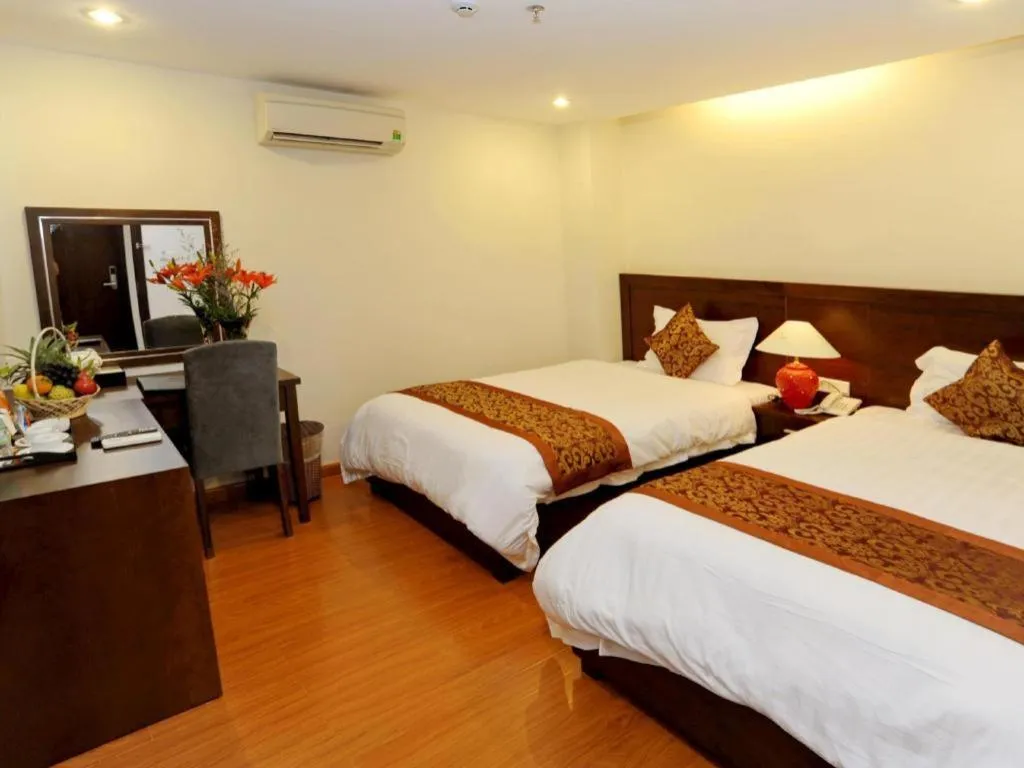 Bed in Hanoi Golden Hotel