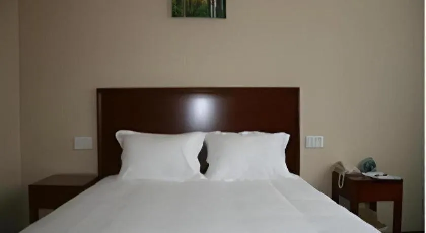 Bed in GreenTree Inn Nantong Haian Kaifa District Express Hotel