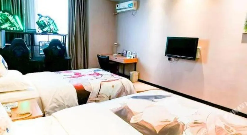 Bed in GreenTree Inn Guangzhou Panyu Bus Station Business Hotel