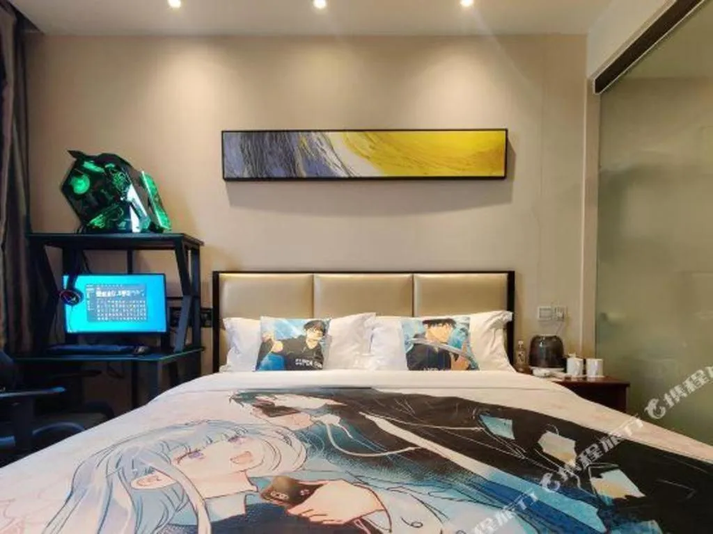 Bed in GreenTree Inn Guangzhou Panyu Bus Station Business Hotel