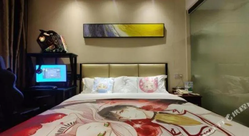 Bed in GreenTree Inn Guangzhou Panyu Bus Station Business Hotel