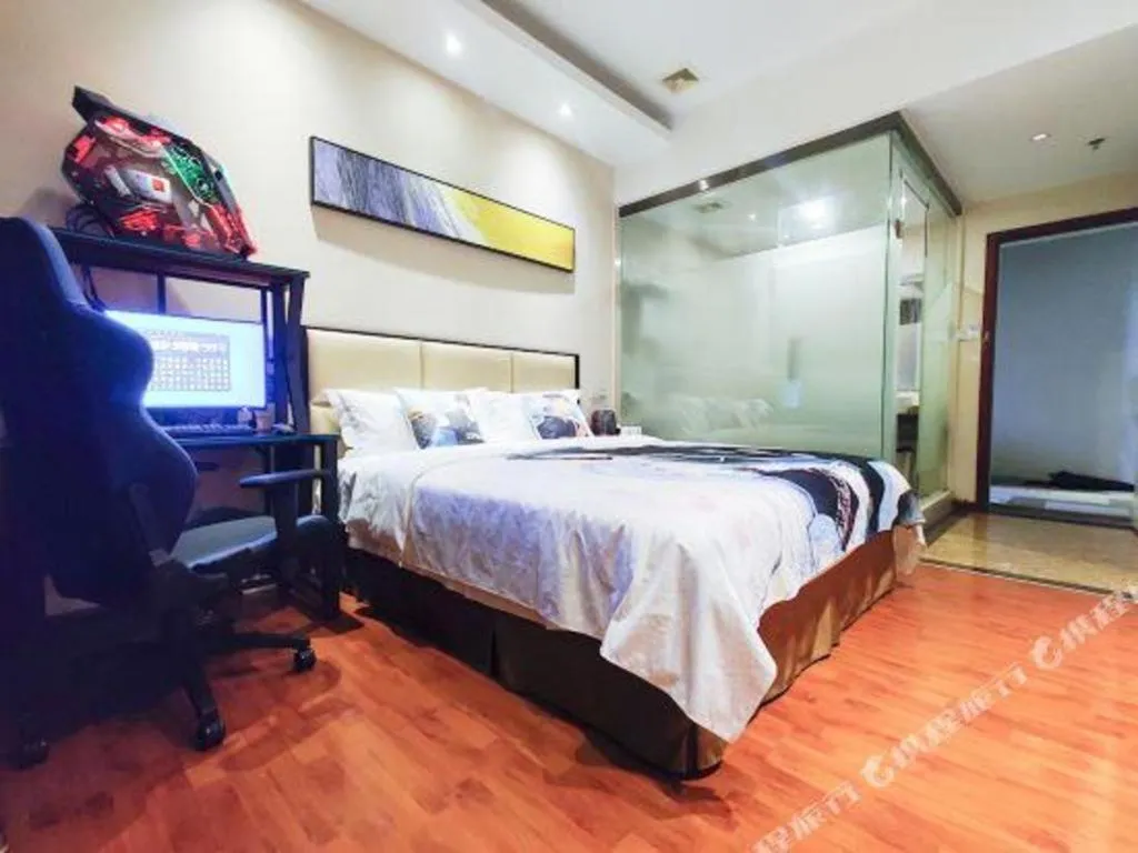 Bed in GreenTree Inn Guangzhou Panyu Bus Station Business Hotel