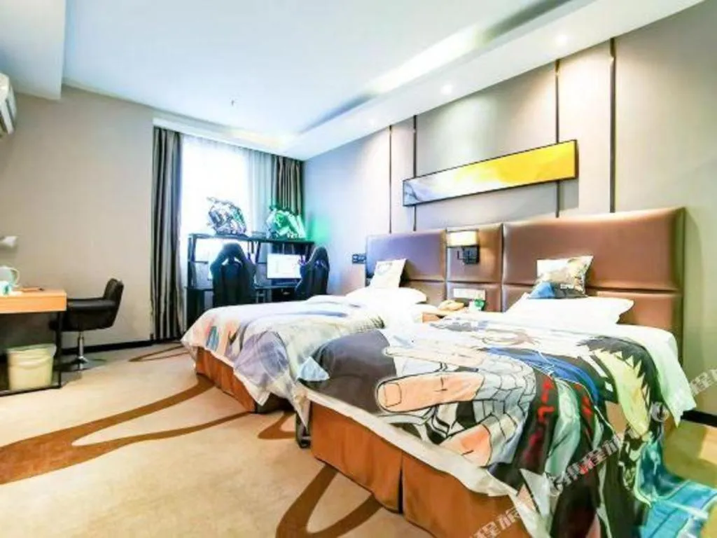 Bed in GreenTree Inn Guangzhou Panyu Bus Station Business Hotel