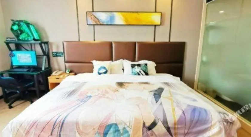 Bed in GreenTree Inn Guangzhou Panyu Bus Station Business Hotel