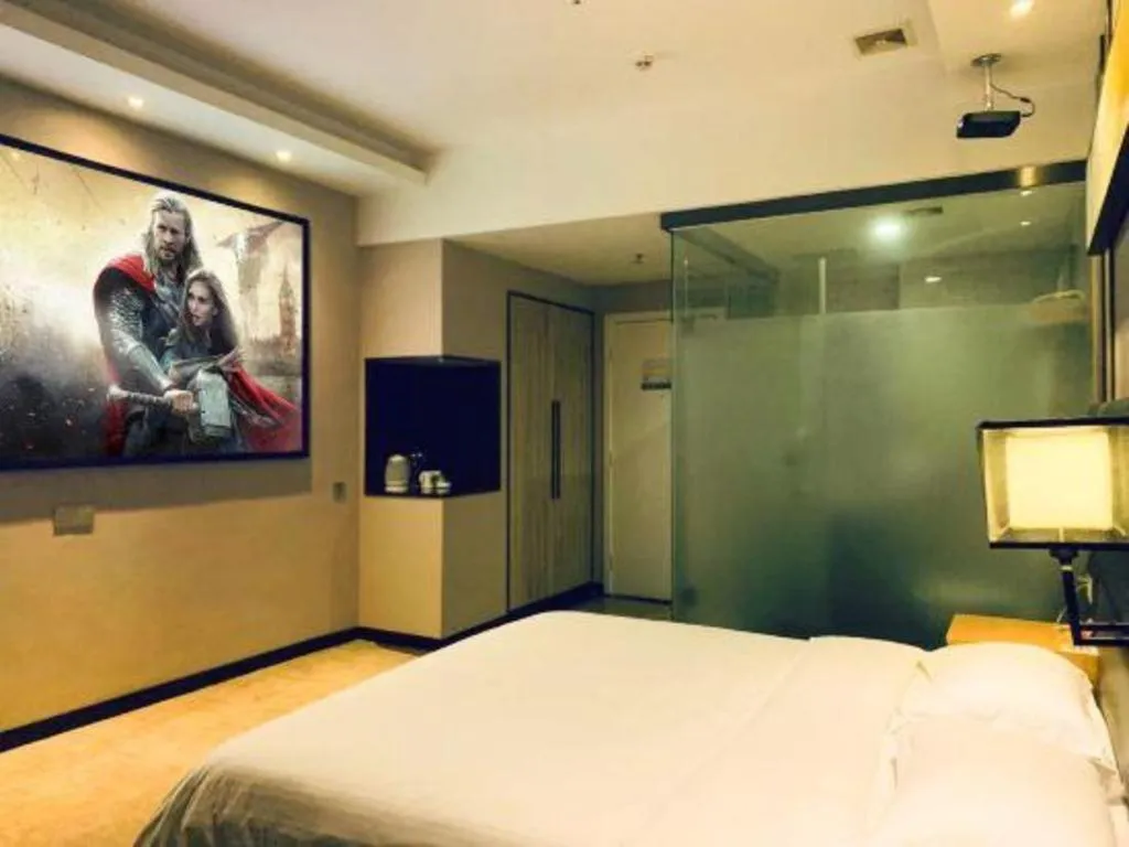 Bed in GreenTree Inn Guangzhou Panyu Bus Station Business Hotel